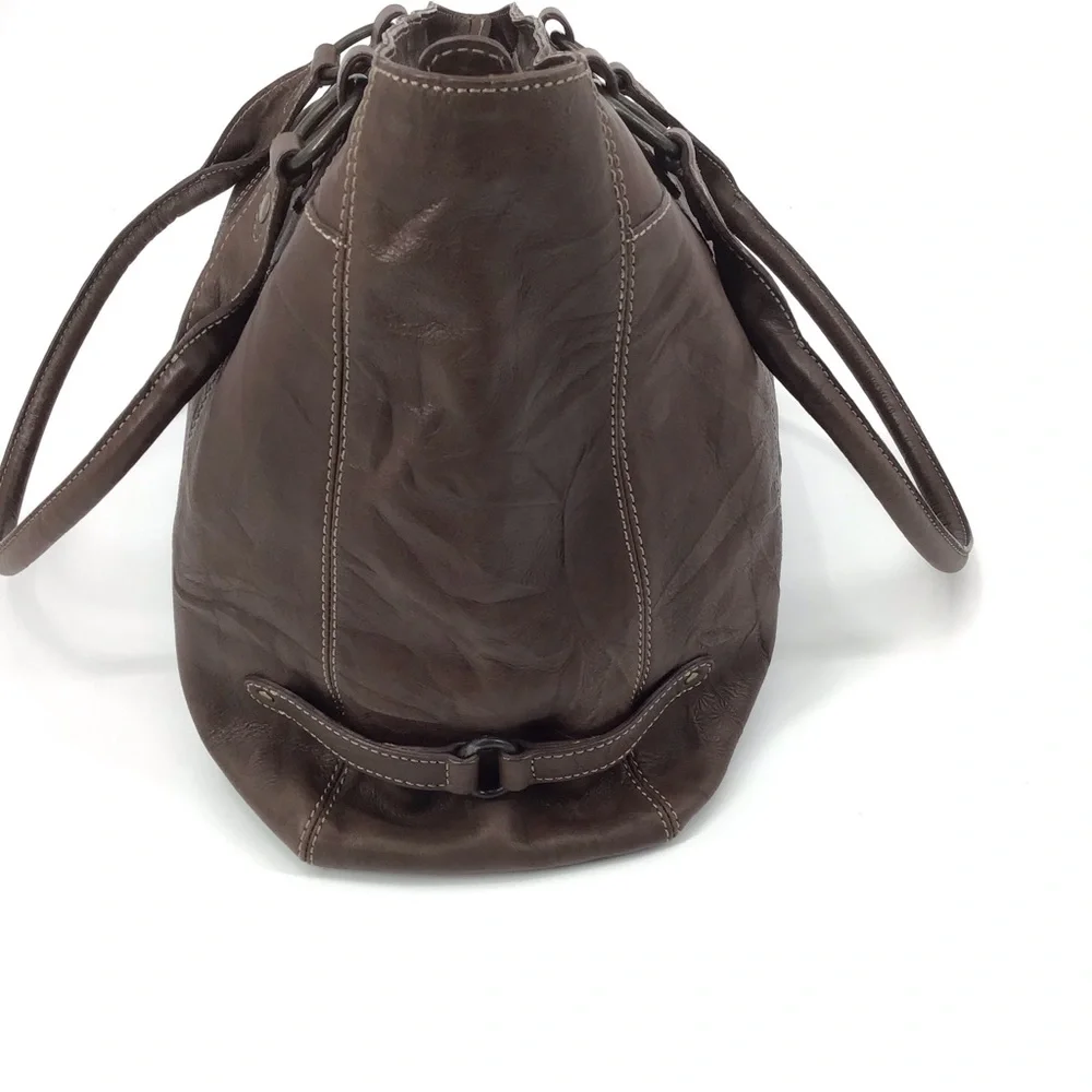 J Jill Brown Textured Embossed Leather Tote - Picture 15 of 16